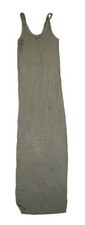 Enza Costa Dress Womens Medium Green Ribbed Scoop Neck Long Tank Maxi Casual
