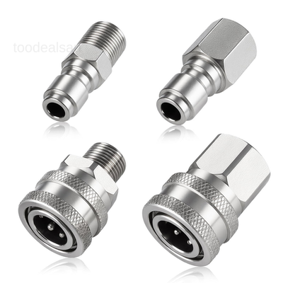 #ad 4 PCS Pressure Washer Coupler Quick Connect 3 8 femal male $20.39