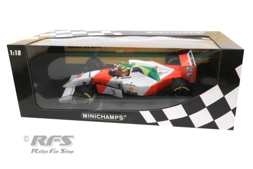 McLaren MP4/8 Ayrton Senna Winner Formel 1 European GP 1993 1:18 Minichamps - Bild 2 von 2