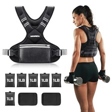 Adjustable Weight Vests / 11-20lbs / 20-32lbs X-Shape Weighted 4-10lb Black