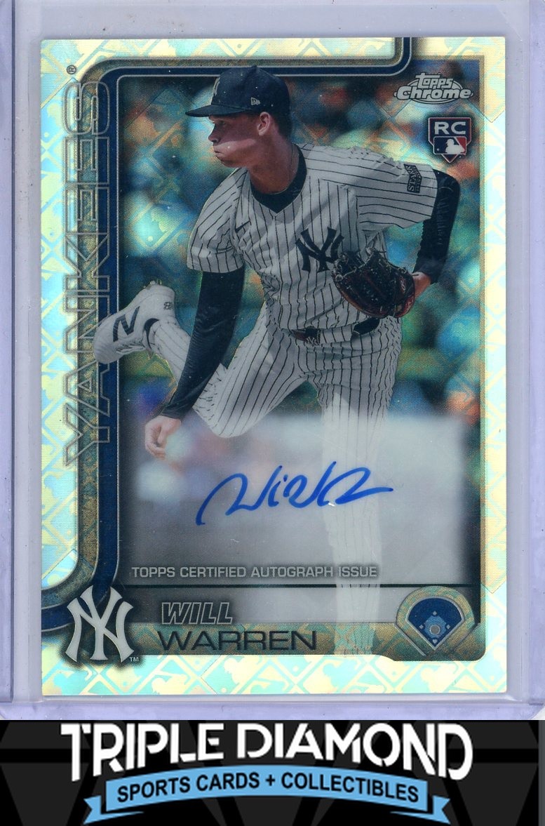 2025 Topps Chrome Logofractor Edition Will Warren Rookie Auto Refractor P375