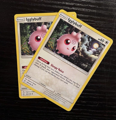 Igglybuff 168/236 2x x2 Pokémon Card  2019 Cosmic Eclipse LP
