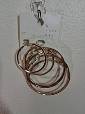 NWT A New Day Hoop Earring Set Gold Assorted Sizes
