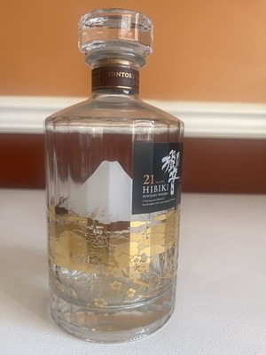 The Suntory Hibiki 21 Year Mt. Fuji Design Bottle Empty Bottle From Japan