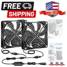 2 Packs 120mm x 25mm USB Cooling Fan 5V Brushless Dual Fan with Speed Control...