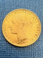 1881 QUEEN VICTORIA YOUNG HEAD FULL GOLD SOVEREIGN MELBOURNE M MINT