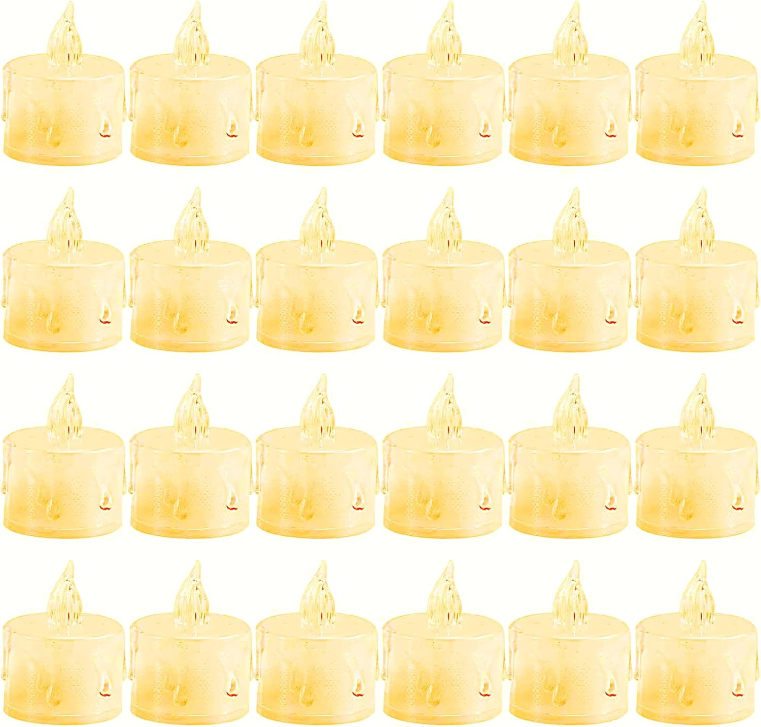 Battery Tea Lights Candles, 24 Pack 100+ Hours Realistic & Bright Electric Fake