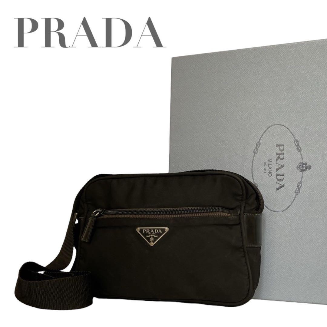 Prada Black Nylon Triangle Logo Camera Crossbody Bag AA Grade Authentic