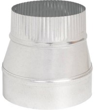 HVAC Duct Pipe Taper Reducer, Galvanized, 24 Gauge, 6 x 3 In. - GV1749