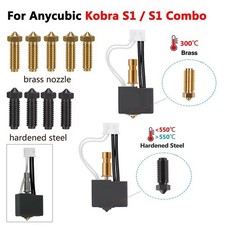 Hotend Kits for Anycubic Kobra S1 Brass Nozzle Bi-metal Throat Hot End Lot SDE