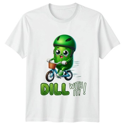 Dill With It T-Shirt Radfahren Pickle Humor Geburtstag Geschenk für Sie und Ihn