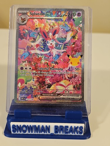 Sylveon ex SIR 153/128 Pokemon TCG 30th Anniversary Celebration Full Art NM