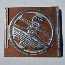 Chevrolet Corvair Monza Steering Wheel Ad Letterpress Printing Block Wood Vintag Chevrolet Corvair Monza Steering Wheel Ad Letterpress Printing Block Wood Vintag