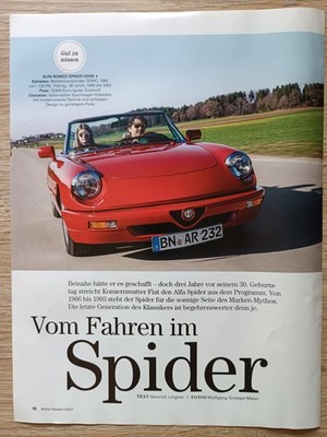 Alfa Romeo Spider, Serie 4, Fahrbericht, Testbericht aus der Motor Klassik 2021