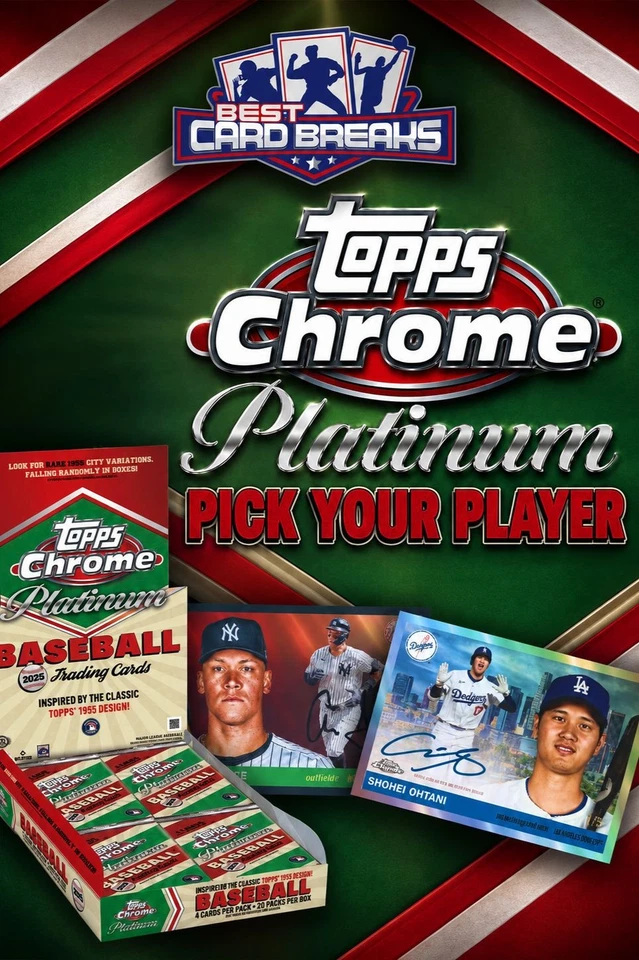 2025 Topps Chrome Platinum Anniversary 12 Box Case Pick Your Player #1