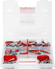 Fischer DUOPOWER Dowels Kit 160Pcs, Universal Wall Plugs & Screws, Multi-Sizes