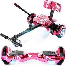 Scooter with Seat Attachment for Kids Adults, 6.5'' 8.5''Balancing Scooter with 