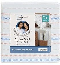 NWT-Super Soft Twin Sheet Set With Side Storage Pockets By Mainstays