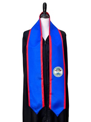 Belize flag Graduation Stole