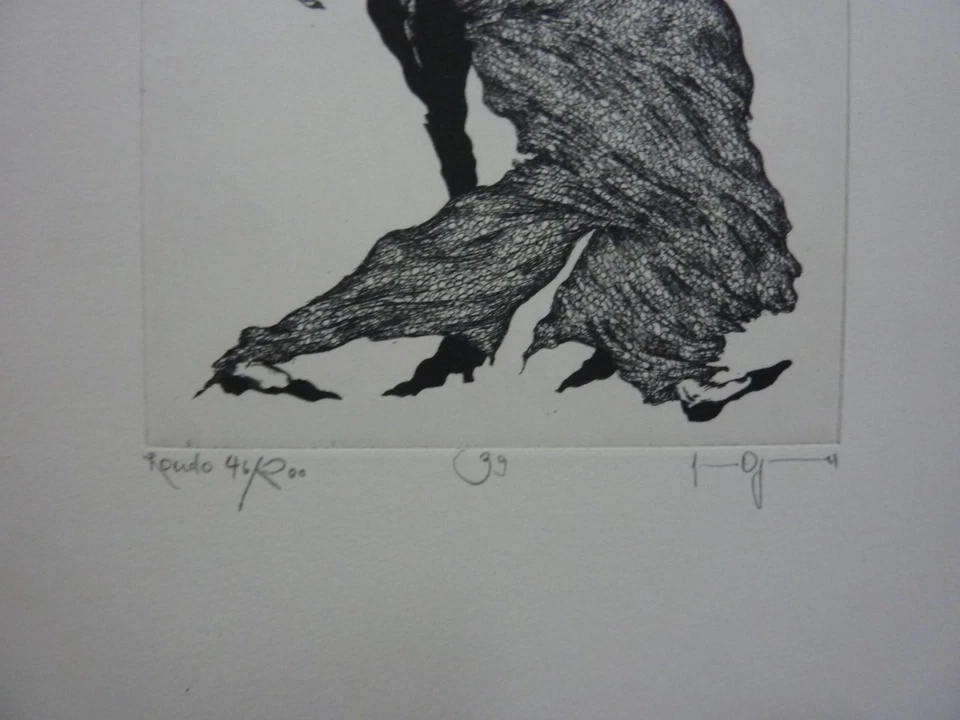 GERTRUDE DEGENHARDT - Original Radierung 1977 "Tänzer & Musikanten" HANDSIGNIERT - Bild 3 von 3