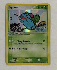 Pokémon IVYSAUR Card 34/100 Reverse Holo STAMPED Uncommon EX Crystal Guardians