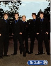 Click Five pinup interview article pictures Eric Dill Ben Romans Joey Zehr pics