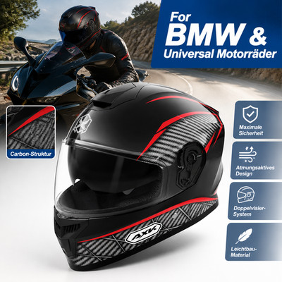 Sturzhelm Klapphelm Doppelvisier Integralhelm Motorrad Roller Helm Motorradhelm