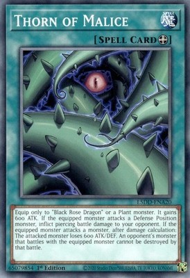 Thorn of Malice - L5DD-ENA20 - Common - 1st Edition NM Yugioh Legendary 5Ds Deck