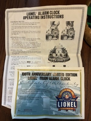 Lionel Trains 100th Anniversary Alarm Clock motion & Sound