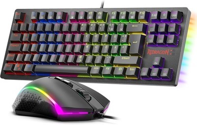 Redragon K552 Mechanical Keyboard Mouse Combo Wired Gaming Keyboard with Rainbow
