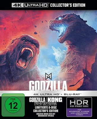 Godzilla Kong Monsterverse - Limited 5-Film Collection - 4K Ultra HD # UHD-NEU
