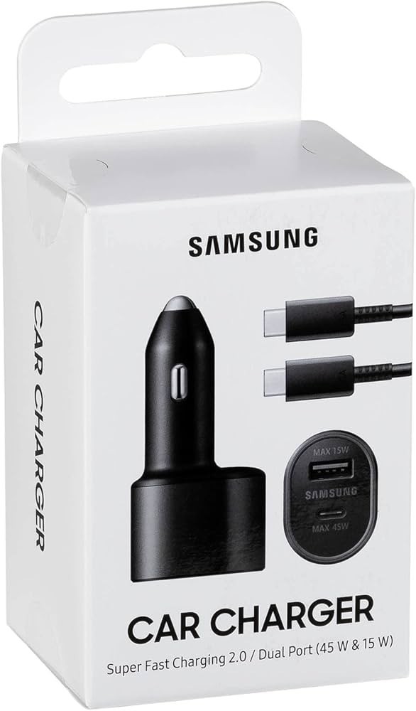 Official Samsung 45W 2 Ports Super Fast Charging Dual Car Ch