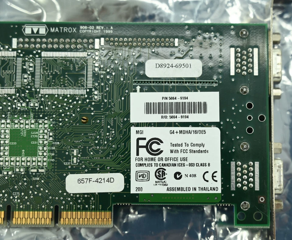 HP 16MB 4x MIL G400 Dual VGA AGP Video Card 5064-9194 G4M4A16G/G4+MDHA/16/0E5 - Image 4 of 4