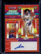 2022-23 Leaf Vivid Jalen Wilson Inside Painting Auto Red #/35 USA