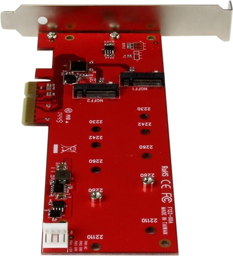 StarTech.com 2x M.2 SATA SSD Controller Card - PCIe - PCI Express M.2 SATA III C - Photo 4/5