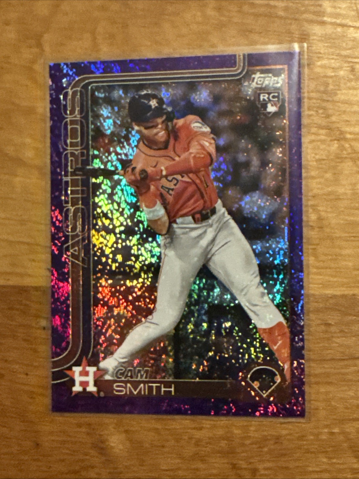 2025 Topps Update Purple Shimmer Foil #US298 CAM SMITH ROOKIE RC ASTROS 179/250