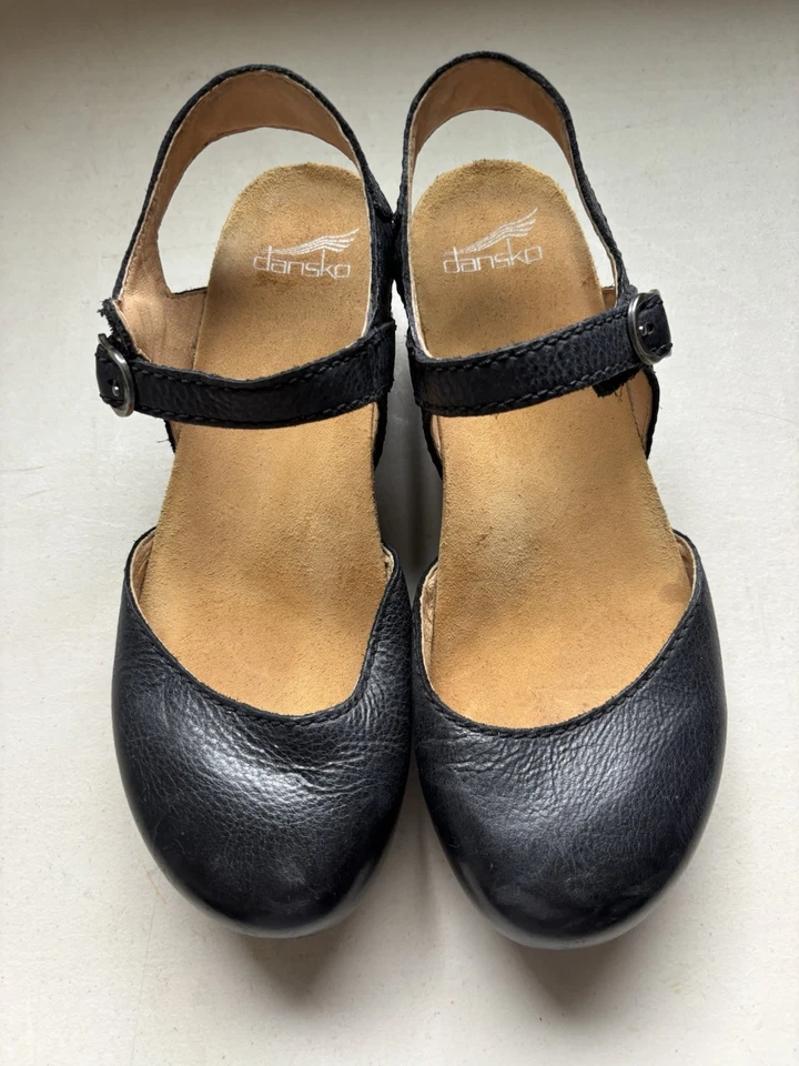 Women’s Dansko Black Tiffani Wedge Mary Jane Strap Shoes EU 38 - Image 4 of 4