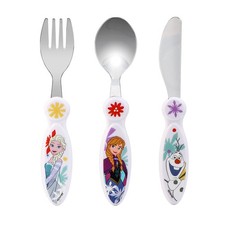 Disney Frozen Children's Kids 3pcs Cutlery Set - Knife, Fork and Spoon, Reusable
