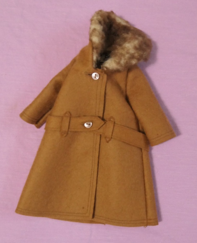 Vintage Barbie Clothes - Vintage Barbie 0819 It's Cold Outside Brown Coat