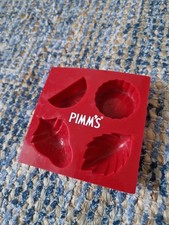 Pimms branded Ice Cube Tray with four fruit shaped cubes good condition