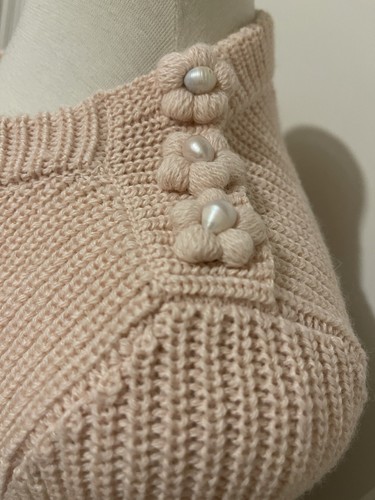 Stella Padro Paris Two Tone Pink Royal Baby Alpaga Sweater~ Sz S~ Beautiful- - Picture 7 of 12