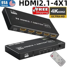 4 in 1 HDMI 2.1 OUT Switch 4K 120Hz 4 port 8K HDMI Switch splitter Dolby Vision