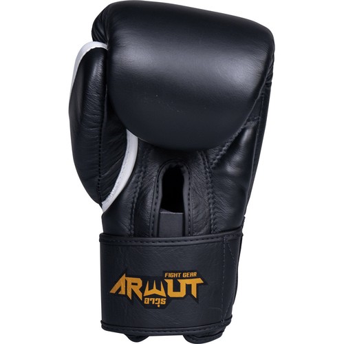 NEW Arwut Fight Gear Black/White Leather Shorts & Gloves - Picture 6 of 6