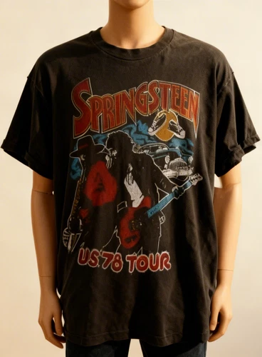 Vintage BRUCE SPRINGSTEEN 1978 Tour Charcoal Unisex T shirt 1970s vintage concert t-shirt, vintage, single stitch, B+ condition