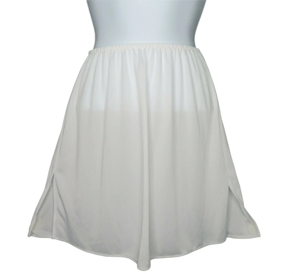 De colección Vassarette Mujer Medio Deslizamiento S Blanco Ranura Lateral Hasta la Rodilla Poliéster Foto 3 de 4