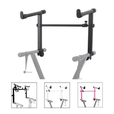 5Core Keyboard Stand Universal 2 Tier Heavy Duty Adjustable Attachment w Strap