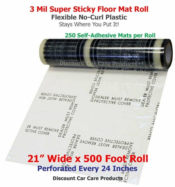 Sticky Floor Mats 21” Wide x 500’ Roll 24” Perforated Adhesive Floor