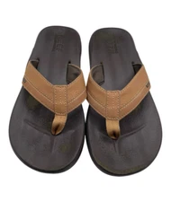 REEF Cushion Mens Brown Flip Flops Thong Sandals US 8  Eur 40 Beach Outdoors Sun