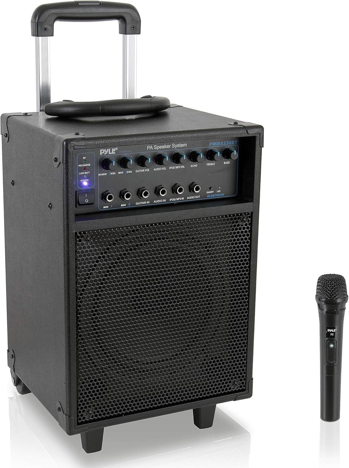 Wireless Portable PA System-400W Bluetooth Compatible Rechargeable Battery Power
