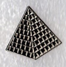 Pyramid pin badge. Ancient Egyptians. Egypt Pharaoh Mummy, Metal. 